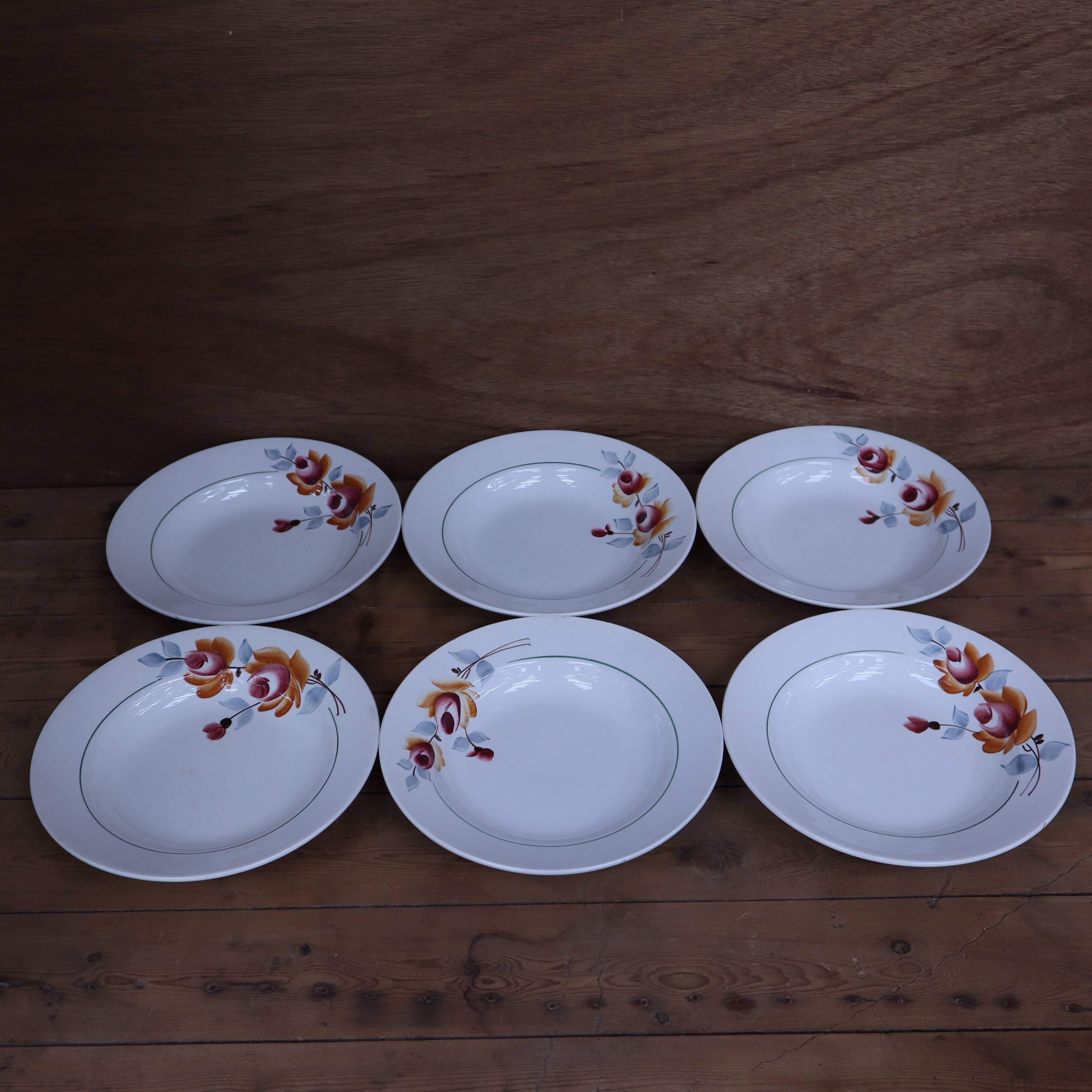Set of 6 St Amand 7017 deep plates