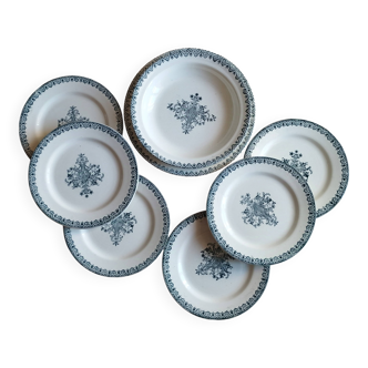 Salins « alhambra » assiettes plates et grands plats faïence terre de fer