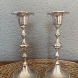 Pair of candlesticks in silver metal W Germany