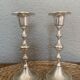 Pair of candlesticks in silver metal W Germany