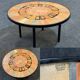 1960s round coffee table Vallauris signed Capron