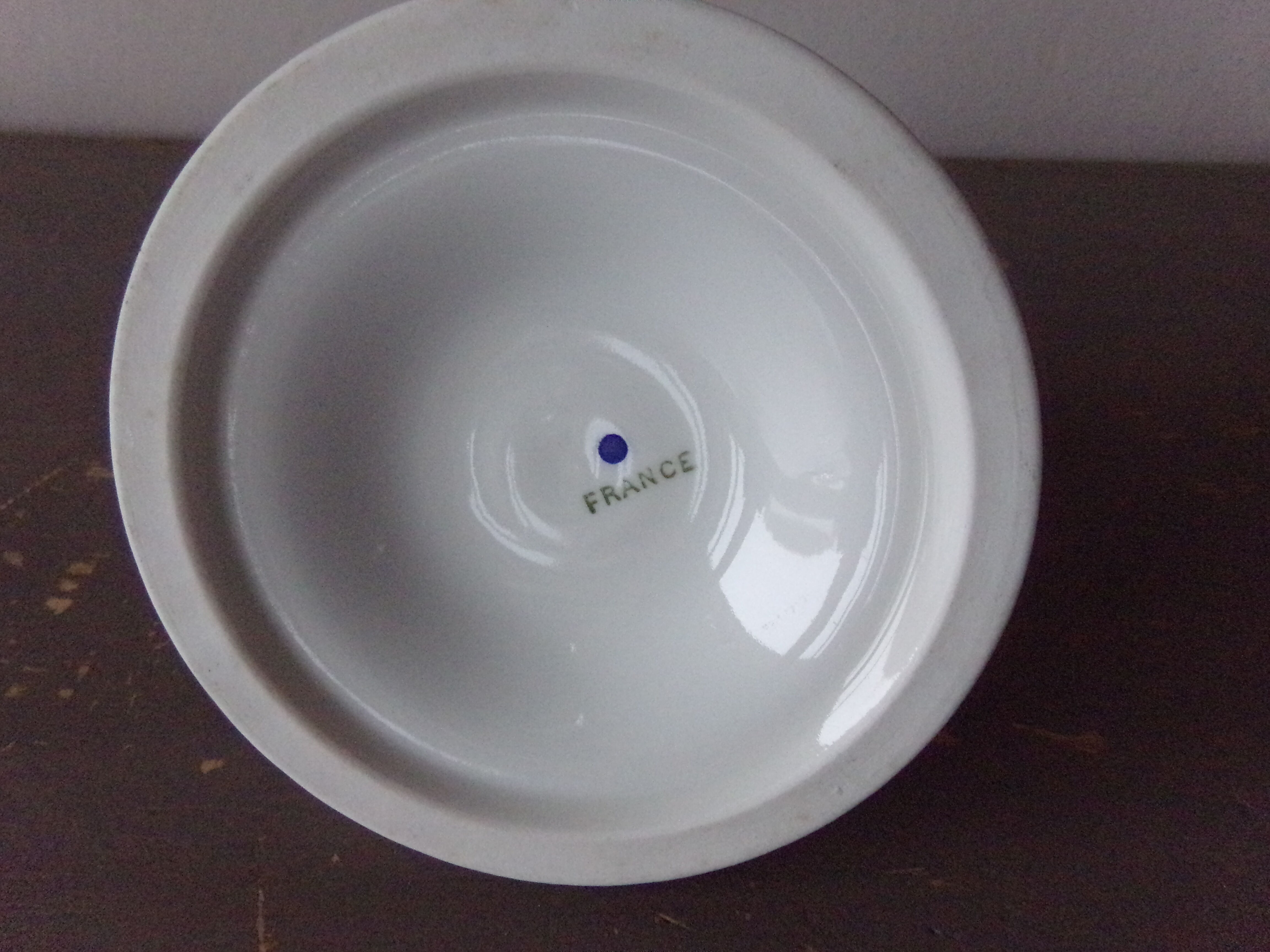 Old candle holder in flowered porcelain