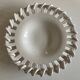 Woven ceramic basket white earthenware centerpiece