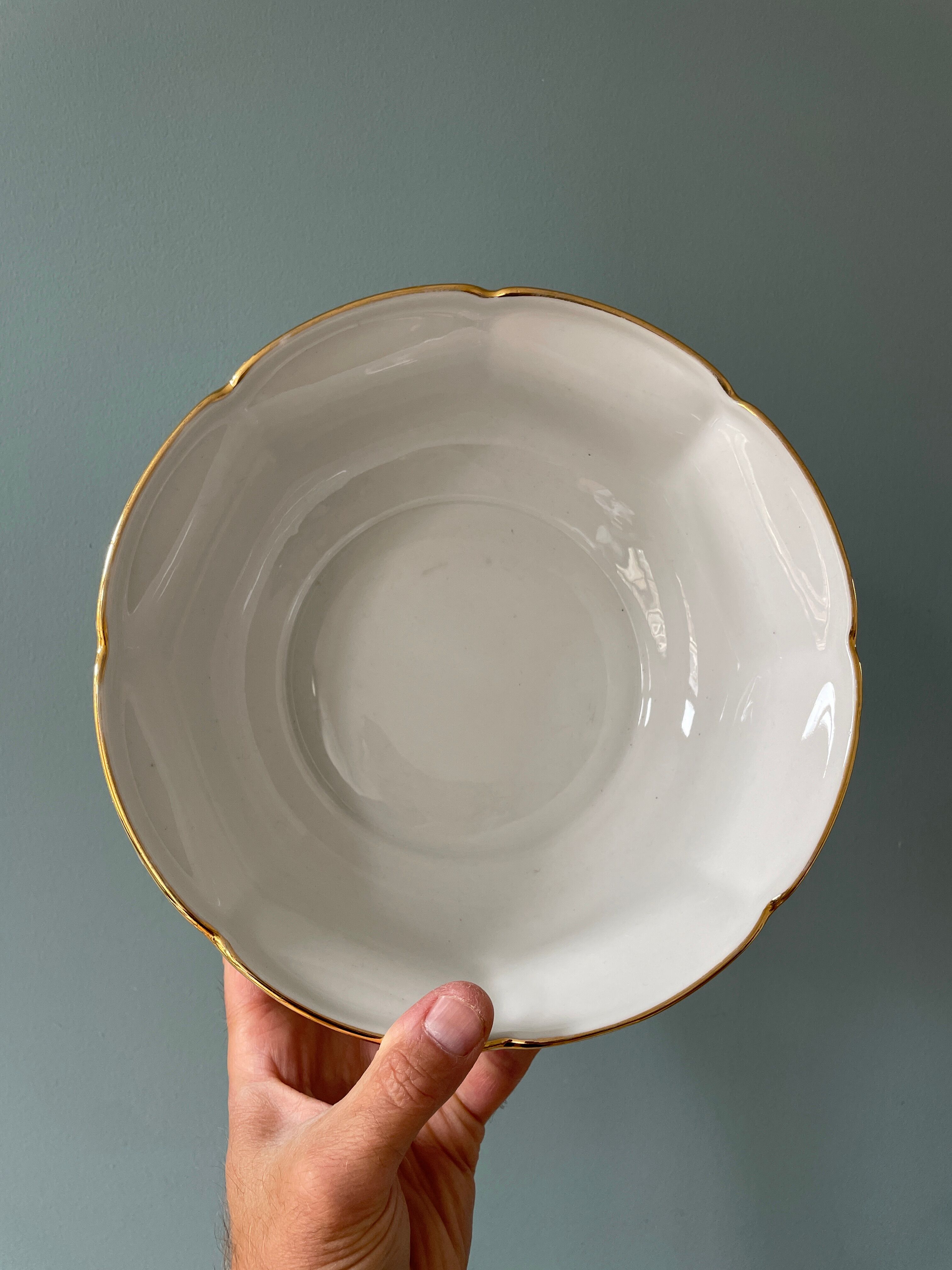 Porcelain salad bowl from Vierzon