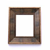 Mirror in gold frame.