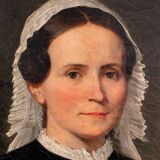 “Portrait of a woman in a black dress”, oil on canvas early 20th century