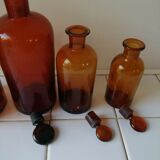 Set of 4 bottles of apothecary