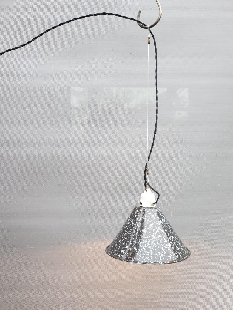 Speckled enamel conical hanging