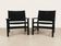 Paire de fauteuils de style "safari" vintage édités par Hyllinge Møbler