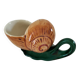 Pair of snail-shaped bowls and their leaf-shaped saucers – 1950s-1960s