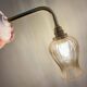 Vintage tulip angled wall light in amber glass