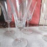 6 crystal champagne flutes