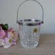 Vintage Cristal d'Arques ice bucket in transparent crystal, bar decoration
