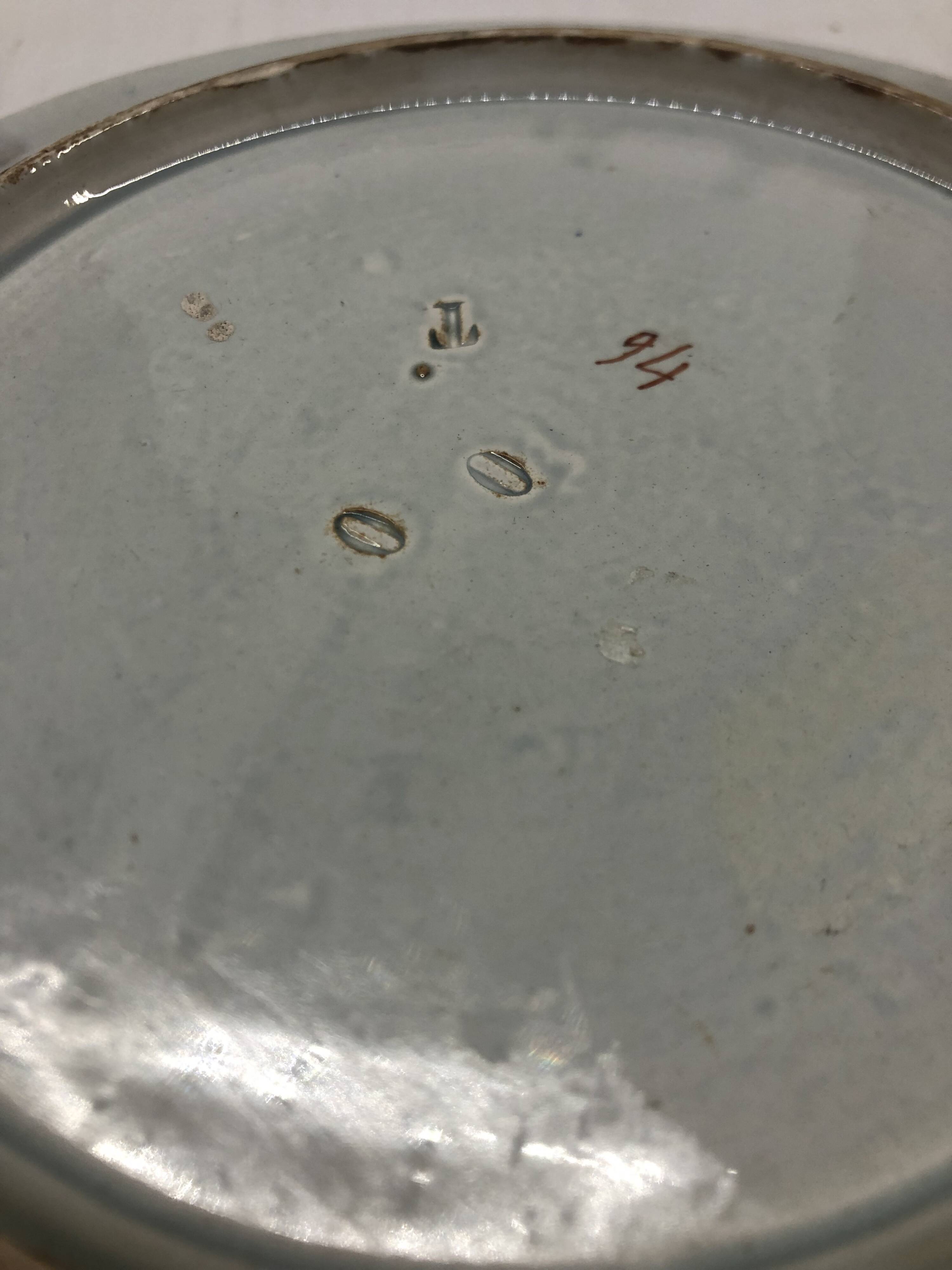 Gien earthenware plate, late 19th century