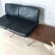 Ensemble  de salon cuir noir Knoll 3 + 2 + 1 pl.