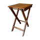 Folding side table in solid wood