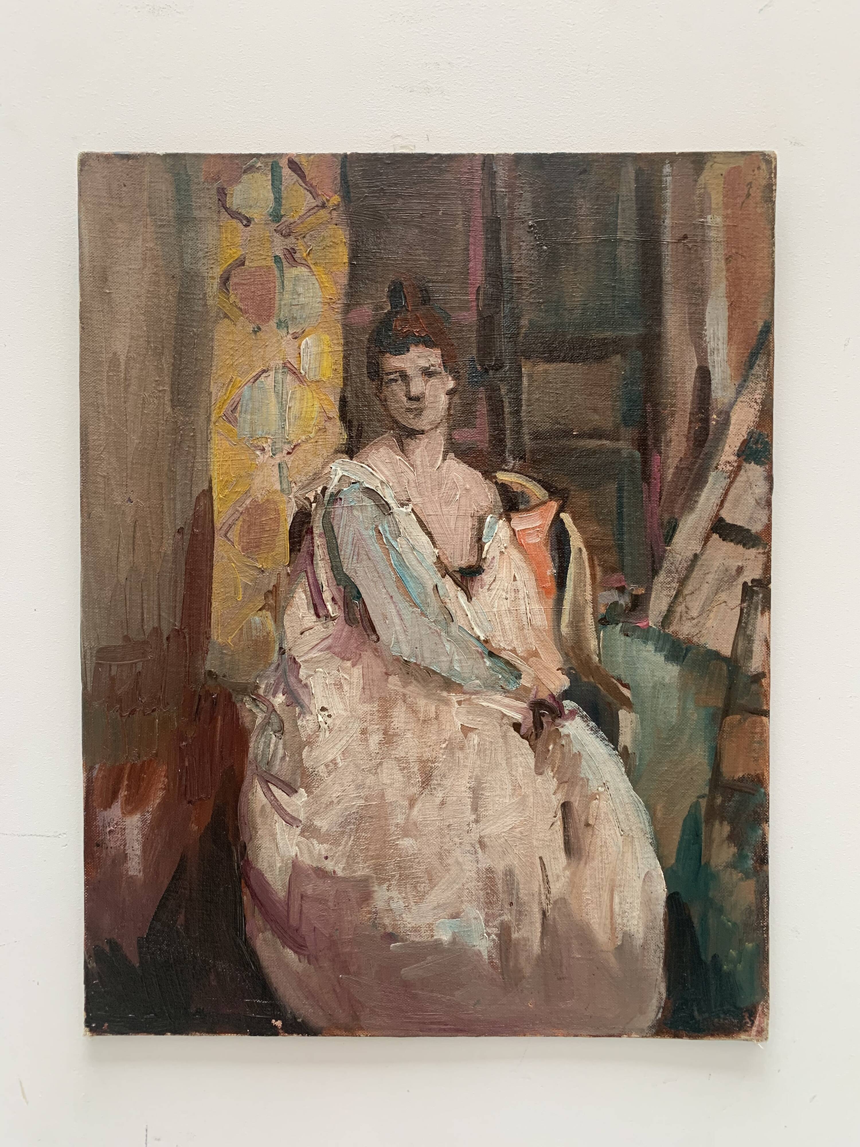 Oil painting portrait woman