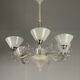 Venetian chandelier in murano glass circa 1940 vetro a reticello