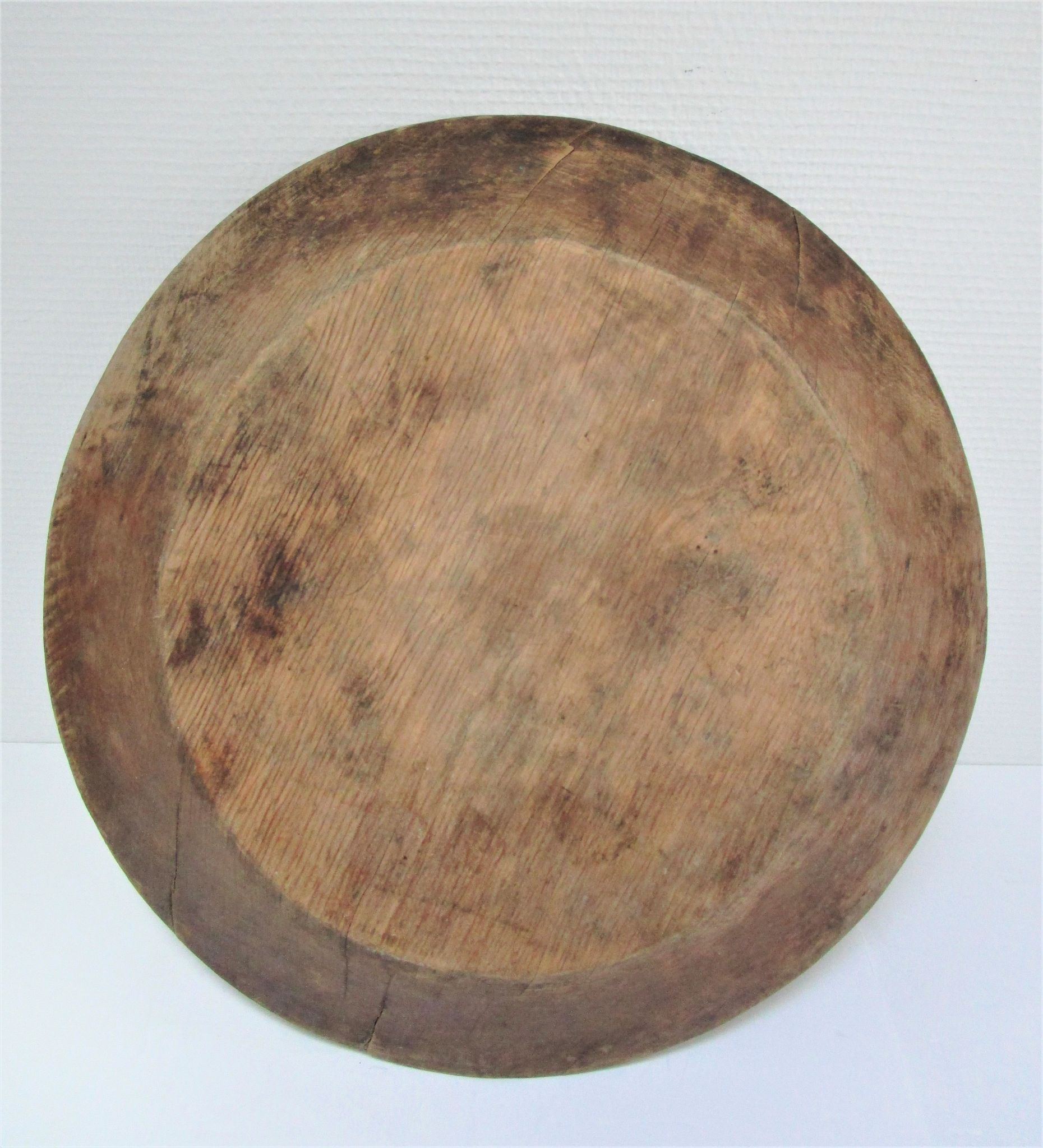 Plat bois massif patiné art populaire vintage