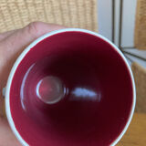 Set of four enameled stoneware glasses