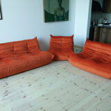 Set of 3 sofas Togo  model designed by Michel Ducaroy 1973