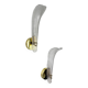 Pair of Murano frosted glass leaf sconces, gilt brass, Italy, 1970s