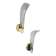 Pair of Murano frosted glass leaf sconces, gilt brass, Italy, 1970s