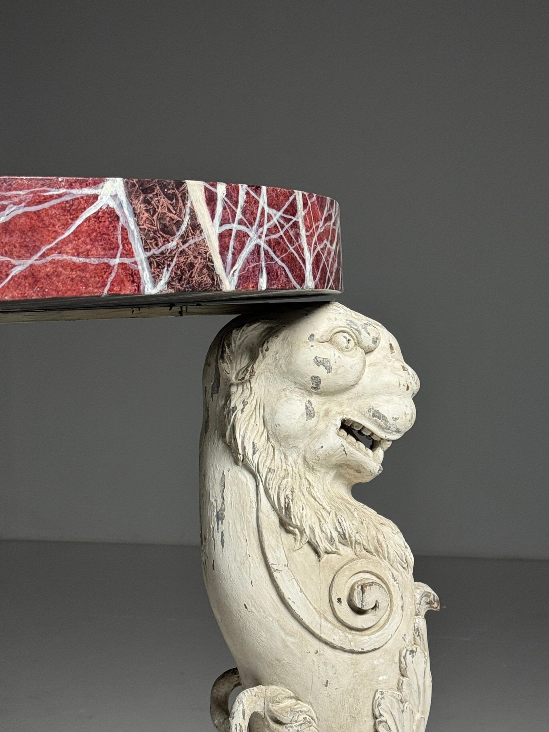 Grand tour style centre table faux marble