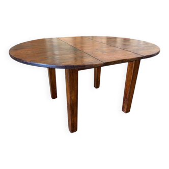 Vintage wooden round/oval table