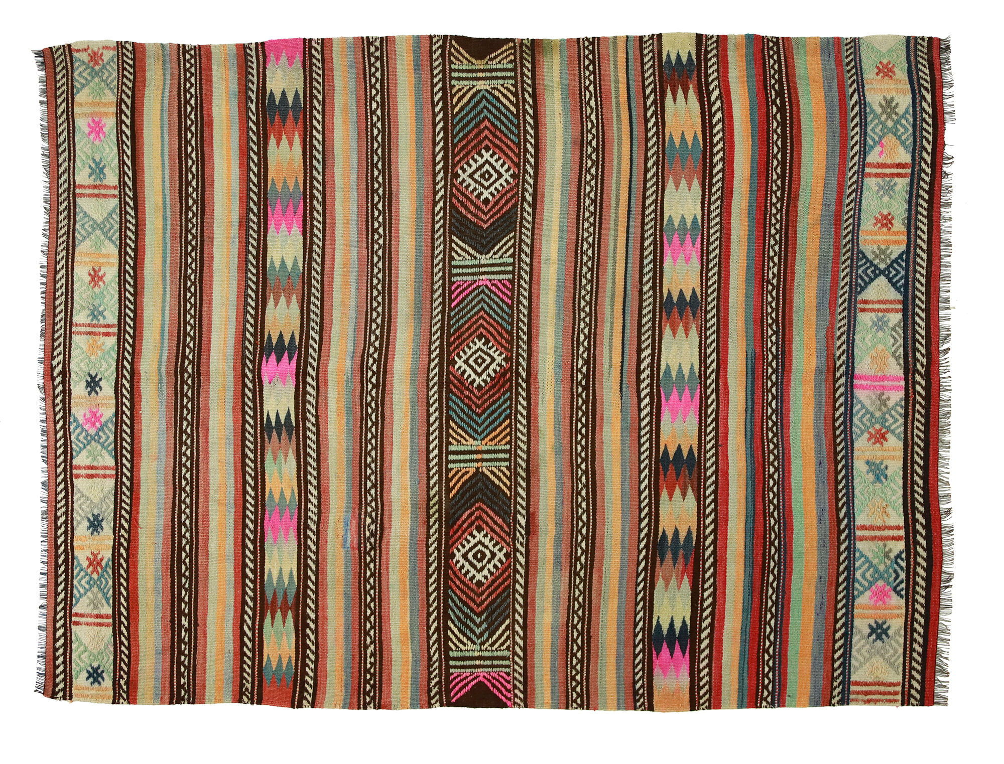 Anatolian handmade kilim rug 215 cm x 160 cm