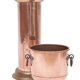 Copper planter and pedestal