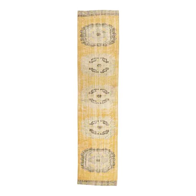 Tapis kilim turc Oushak en laine 80x345