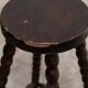 Ancienne paire de tabourets hauts en hêtre 1900