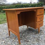 Vintage oak desk with 3 drawers