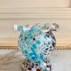 Vase verre moucheté verreries de Clichy Pantin