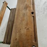 Ancien pupitre d’école double vintage Colman Thonon 1950-1960
