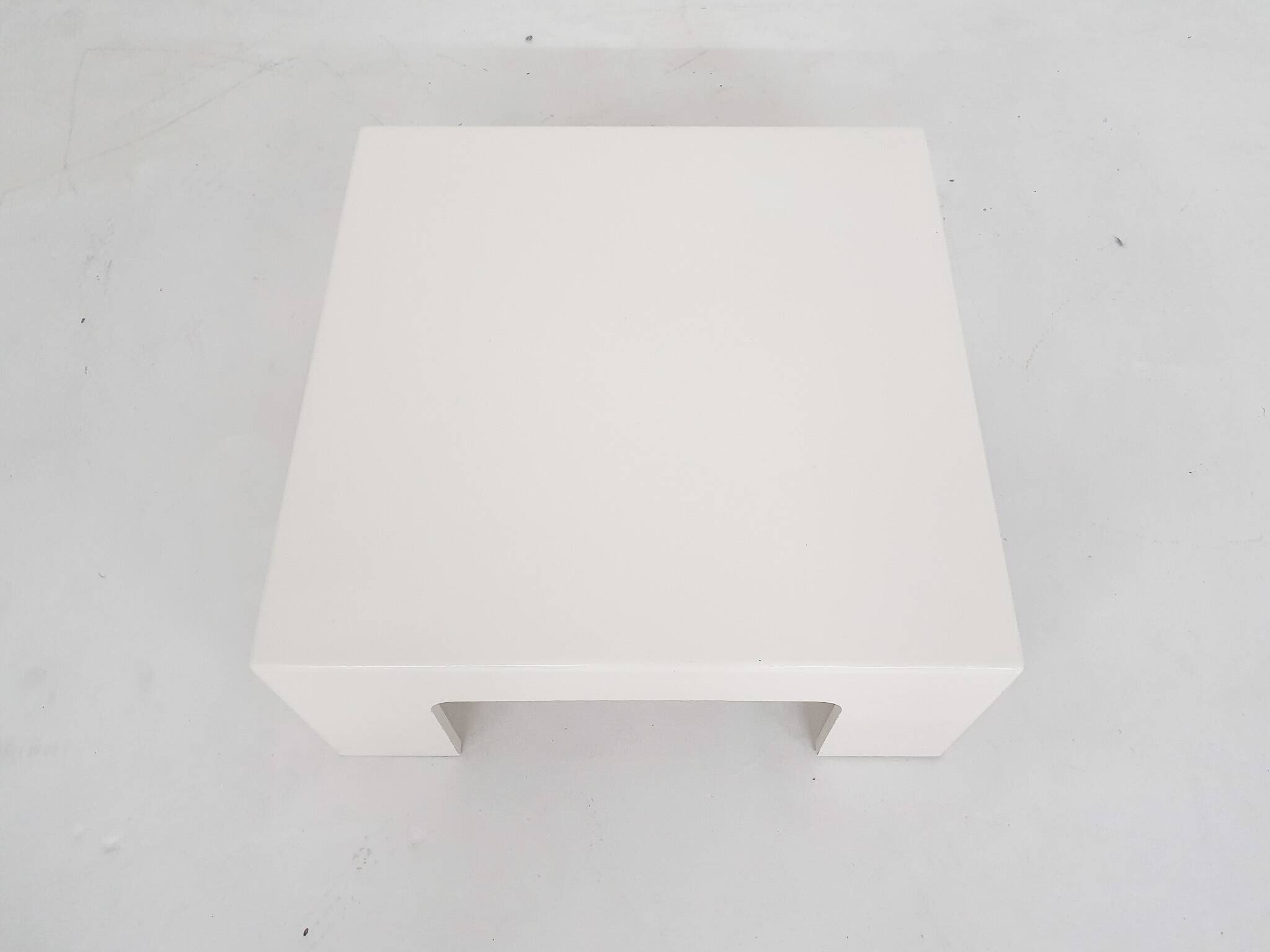 White square coffee table attrb. to Marc Berthier, France 1970's