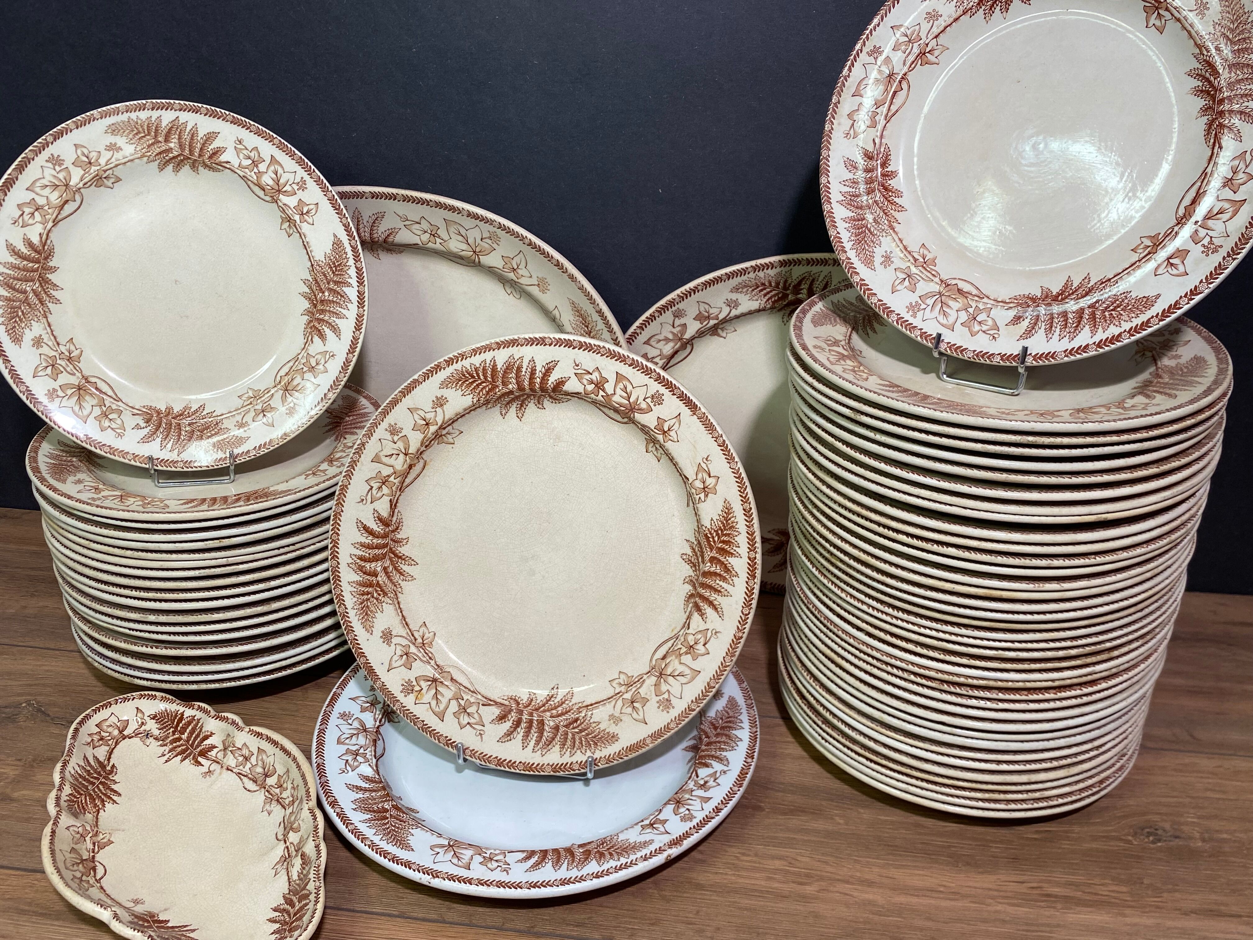 English earthenware table service part JD&S décor Edinburgh