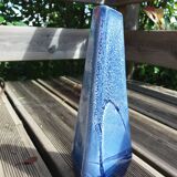 Geometric speckled glazed ceramic vase