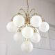 Vintage Orion Brass Ball Chandelier: Mid-Century Modern Sputnik Lighting