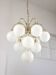 Vintage Orion Brass Ball Chandelier: Mid-Century Modern Sputnik Lighting