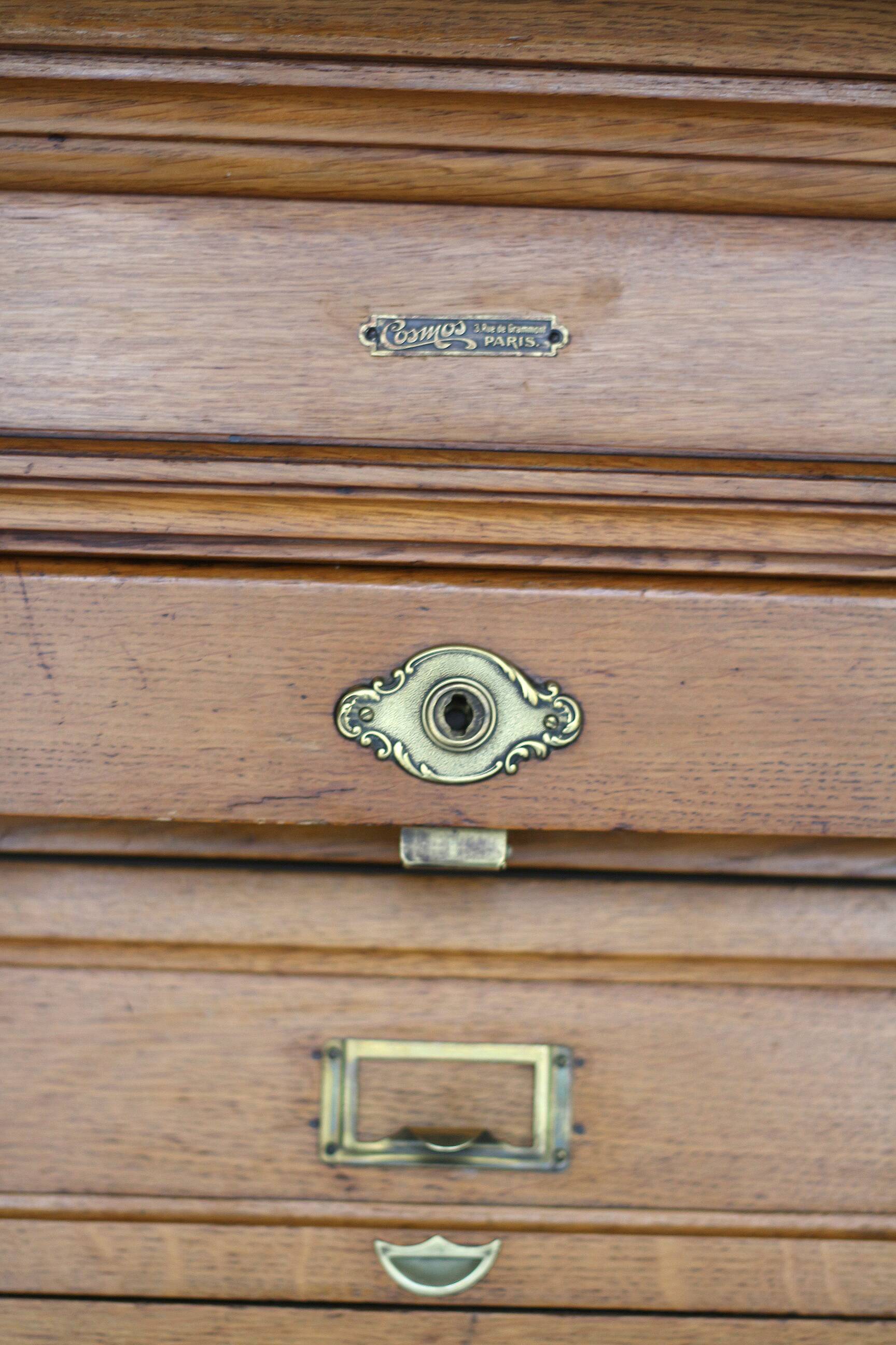 Rare : superbe cartonnier cosmos (vers 1900). marque légendaire !