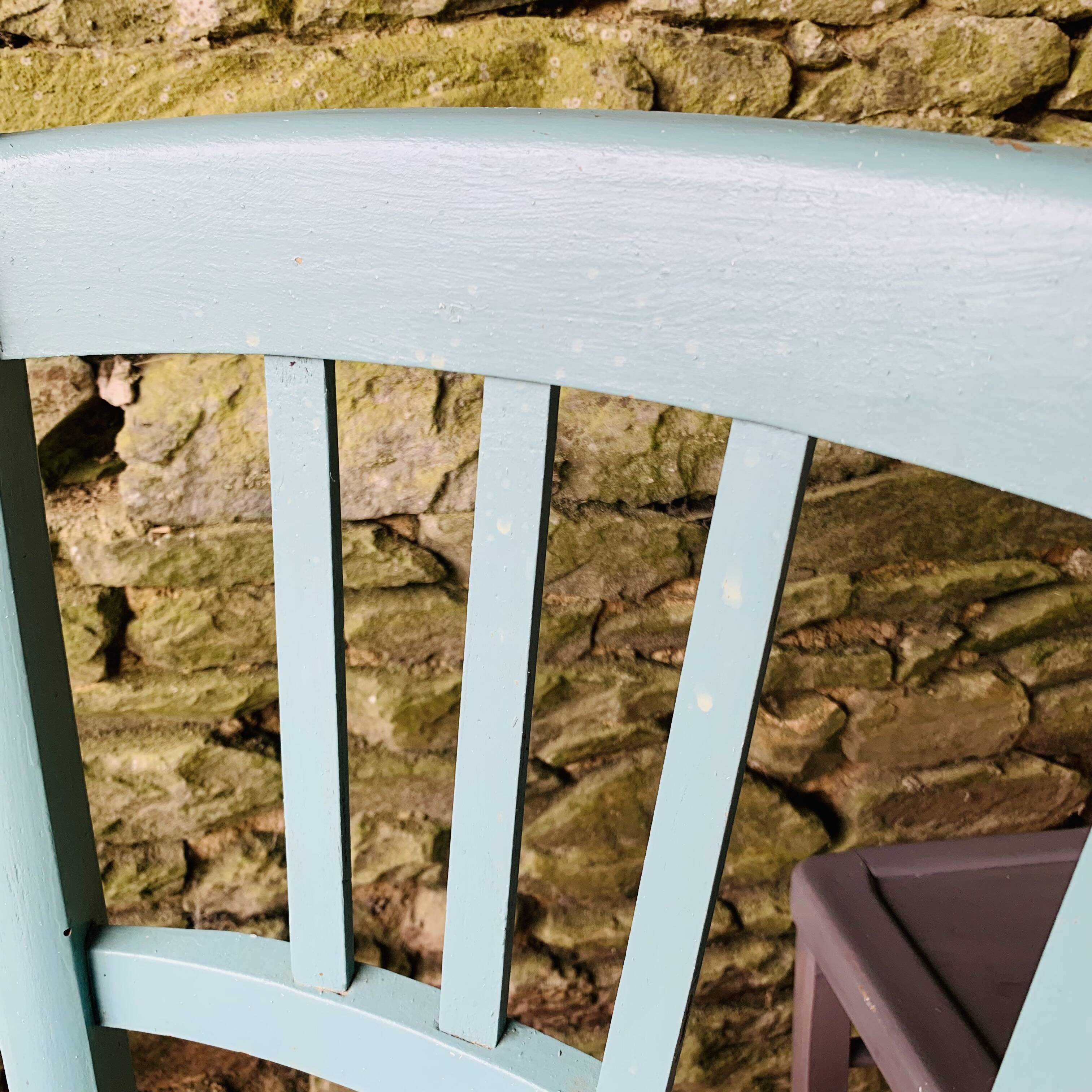 Set of four mismatched bistro chairs