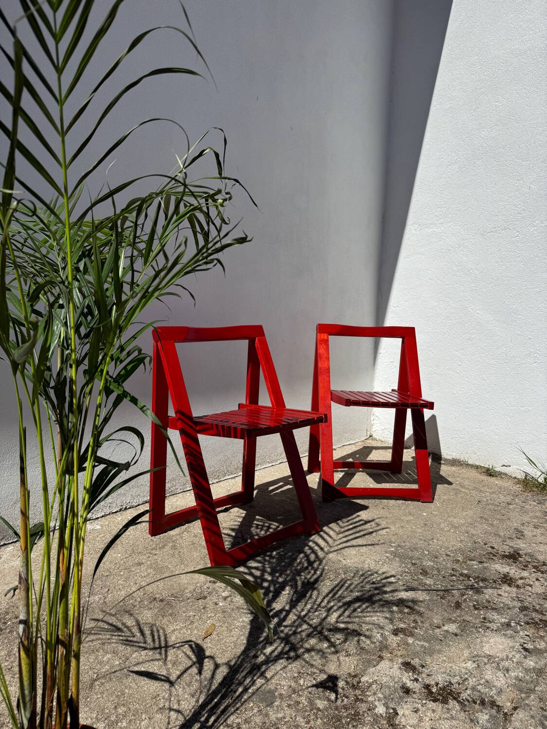 Aldo Jacober folding chairs from the 1970s.