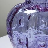 Empoli vase in Alexandrite glass, transitioning from blue to pink, large textured model from the years.