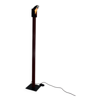 Lampadaire halogène rouge noir, Italie, 1980s