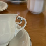 Vintage white porcelain coffee service from hollóháza hungary