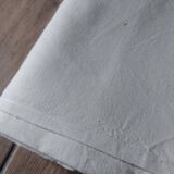 Drap ancien métis monogrammé GC style art déco  205x326 cm