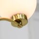 Mid-century Italian Brass and Opaline Chandelier