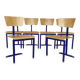 Lot 6 chaises vintage style Marko N1 – piètement trépied